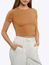 Tomboy Tee Cropped | Caramel Slim-fit Tomboy-Cottonâ¢
