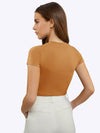 Tomboy Tee Cropped | Caramel Slim-fit Tomboy-Cottonâ¢