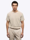 Riviera Knit Textured Tee | Sand Dune Signature-Fit