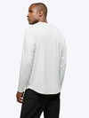 AO Long Sleeve Henley Curve-Hem | White Signature-fit PYCA ProÂ®