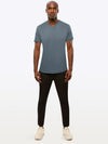 AO V-Neck Curve-Hem Tee | Ocean Storm Signature-fit PYCA ProÂ®