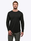 AO Long Sleeve Curve-Hem Tee | Black Signature-fit PYCA ProÂ®