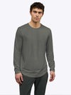 AO Long Sleeve Curve-Hem Tee | Castor Grey Signature-Fit PYCA ProÂ®