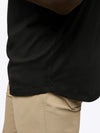 AO Long Sleeve Henley Curve-Hem | Black Signature-fit PYCA ProÂ®