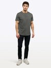 AO Henley Curve-Hem | Castor Grey Signature-Fit PYCA ProÂ®
