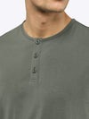 AO Henley Curve-Hem Tee | Gunmetal Signature-Fit PYCA ProÂ®