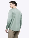 AO Long Sleeve Henley Curve-Hem Tee | Slate Grey Signature-Fit PYCA ProÂ®
