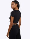 Tomboy Tee Cropped | Black Slim-fit Tomboy-Cottonâ¢
