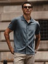 Riviera Knit Button Up | Naples Blue Signature-Fit