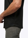 AO Henley Curve-Hem | Black Signature-fit PYCA ProÂ®