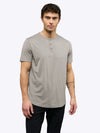 AO Henley Curve-Hem Tee | Morning Dove Signature-Fit PYCA ProÂ®