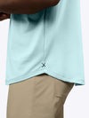 AO Henley Curve-Hem Tee | Sterling Blue Signature-Fit PYCA ProÂ®