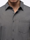 SoHo Short Sleeve Button Up | Heather Black Signature-fit