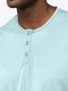 AO Henley Curve-Hem Tee | Sterling Blue Signature-Fit PYCA ProÂ®