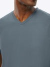 AO V-Neck Curve-Hem Tee | Ocean Storm Signature-fit PYCA ProÂ®