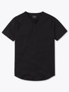 AO Henley Curve-Hem | Black Signature-fit PYCA ProÂ®