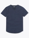 AO Henley Curve-Hem | Pacific Blue Signature-fit PYCA ProÂ®