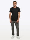 AO V-Neck Curve-Hem Tee | Black Signature-fit PYCA ProÂ®