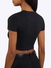 Tomboy Tee Cropped | Black Slim-fit Tomboy-Cottonâ¢