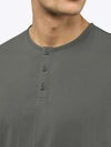 AO Henley Curve-Hem | Castor Grey Signature-Fit PYCA ProÂ®