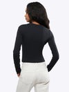 Long Sleeve Tomboy Tee | Black Slim-fit Tomboy-Cottonâ¢