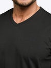AO V-Neck Curve-Hem Tee | Black Signature-fit PYCA ProÂ®