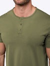 AO Henley Curve-Hem | Capers Signature-Fit PYCA ProÂ®