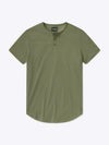 AO Henley Curve-Hem | Capers Signature-Fit PYCA ProÂ®