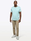 AO Henley Curve-Hem Tee | Sterling Blue Signature-Fit PYCA ProÂ®