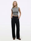 Sleeveless Tomboy Tee | Heather Grey Slim-fit Tomboy-Cottonâ¢