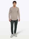 AO Long Sleeve Curve-Hem Tee | Pure Cashmere Signature-Fit PYCA ProÂ®
