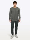 AO Long Sleeve Curve-Hem Tee | Castor Grey Signature-Fit PYCA ProÂ®