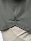 AO Long Sleeve Henley Curve-Hem Tee | Castor Grey Signature-Fit PYCA ProÂ®