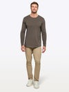 AO Long Sleeve Curve-Hem Tee | Morel Signature-fit PYCA ProÂ®