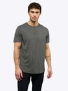 AO Henley Curve-Hem | Castor Grey Signature-Fit PYCA ProÂ®