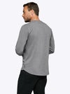 AO Long Sleeve Curve-Hem Tee | Heather Grey Signature-fit PYCA ProÂ®