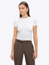Tomboy Tee | White Slim-Fit Tomboy-Cottonâ¢