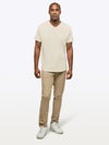 AO V-Neck Curve-Hem | Ivory Signature-fit PYCA ProÂ®