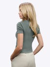 Tomboy Tee | Sage Slim-fit Tomboy-Cottonâ¢