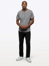 AO Henley Curve-Hem | Heather Grey Signature-fit PYCA ProÂ®