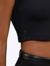 Tomboy Tee Cropped | Black Slim-fit Tomboy-Cottonâ¢