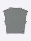 Sleeveless Tomboy Tee | Heather Grey Slim-fit Tomboy-Cottonâ¢
