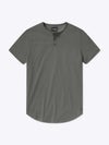 AO Henley Curve-Hem | Castor Grey Signature-Fit PYCA ProÂ®