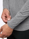 AO Long Sleeve Curve-Hem Tee | Heather Grey Signature-fit PYCA ProÂ®