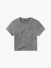 Tomboy Tee Cropped | Heather Grey Slim-fit Tomboy-Cottonâ¢