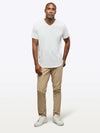 AO V-Neck Curve-Hem Tee | White Signature-fit PYCA ProÂ®