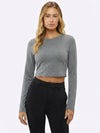 Long Sleeve Tomboy Tee Cropped | Heather Grey Slim-Fit Tomboy-Cottonâ¢