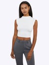 Sleeveless Tomboy Tee | White Tomboy-Cottonâ¢