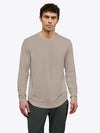 AO Long Sleeve Curve-Hem Tee | Pure Cashmere Signature-Fit PYCA ProÂ®
