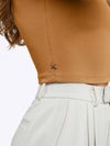 Tomboy Tee Cropped | Caramel Slim-fit Tomboy-Cottonâ¢